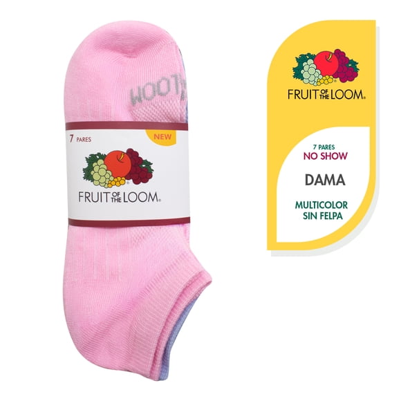 Tin Corto Fruit Of The Loom para Mujer, C8297 Multicolor Sin Felpa Unitalla Paquete con 7 Pares