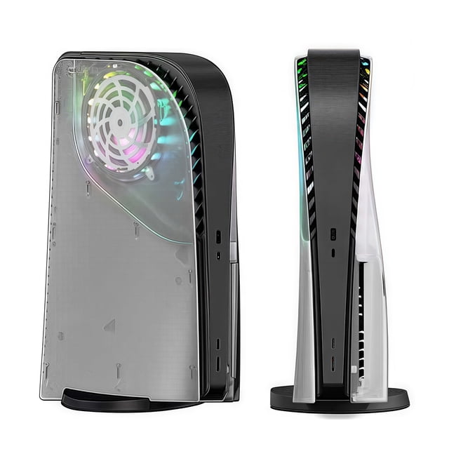 AARONMEI Anneau Lumineux RGB Coque de Remplacement Transparente Console Édition Disque PS5