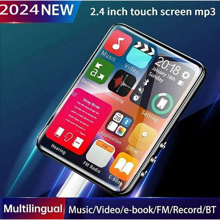 Bluetooth MP3 Player: Touch Screen, Hifi, FM Radio, 128GB