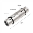 thumbnail image 4 of Paquete de 6 Conectores XLR Hembra A Hembra, Conector XLR Hembra de 3 Pines A Conector XLR Hembra de 3 Pines para Micrófono, Estéreo, Mezclador, 4 of 5