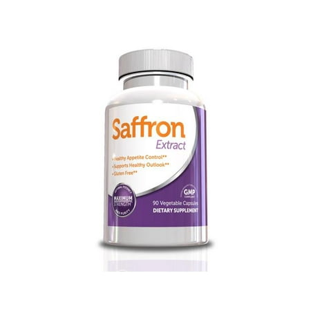 Safran extrait Appétit qui fonctionne, 88.5mg, 90 Veggie Capsules, (safran Extrait Satiereal), 1 comprimé par portion, pilules de contrôle de l'appétit, aider à prévenir Manger ses émotions et Suralimentation