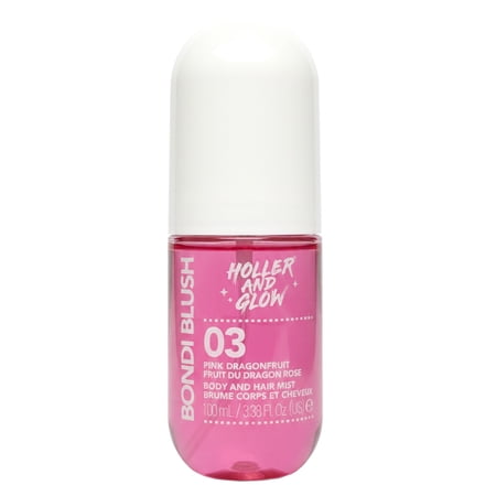 Holler and Glow Bondi Blush Pink Dragon Fruit Body & Hair Mist, 100 ml/3.38 fl oz