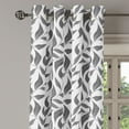 thumbnail image 2 of Ambesonne Abstract Grommet Curtain, Leaves on Vines Nature, 50" x 120", Grey and White, 2 of 6