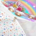 thumbnail image 4 of Metsweet Dreamy Floral Unicorn Twin Duvet Cover, Gradient Rainbow Twin Bedding,2pcs,1 Duvet Cover and 1 Pillowcase, 4 of 6