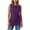 Purple, variant on Kukoosong Women's Tunic Tank Tops, Side Ruched Irregular Hem Loose Fit Camisole Tops, Soft Stretchy Long Vest Shirts for Beach, Summer Casual Round Neck Sleeveless Tanks