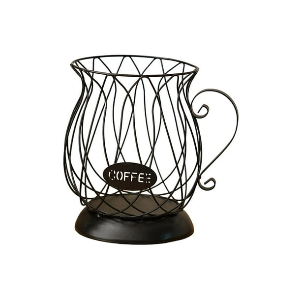 Soporte para cápsulas de café, contenedor organizador para cápsulas de café, base de madera universal, cesta de almacenamiento duradera para cápsulas , negro Macarena Soporte para cápsulas de café