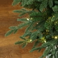 thumbnail image 6 of LuxenHome 4.5Ft Pre-Lit Green Slender Fir Potted Artificial Christmas Tree, 6 of 9