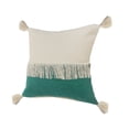 thumbnail image 6 of LR Home Fringe Festival Green Color Block Throw Pillow, 6 of 10