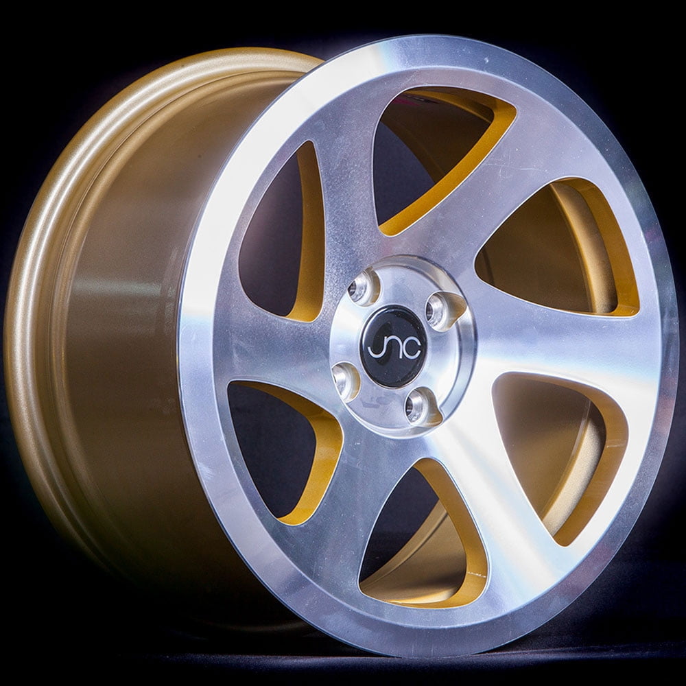 JNC Wheels 17" JNC032 Gold Machined Face Rim 5x114.3 17x9 inch