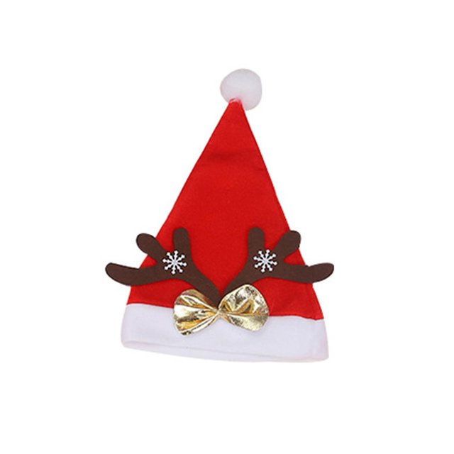 Farfi Sombrero de Navidad Asta Ligero Aumento de la atmósfera Hombres Mujeres Gorro de Navidad cálido para Navidad