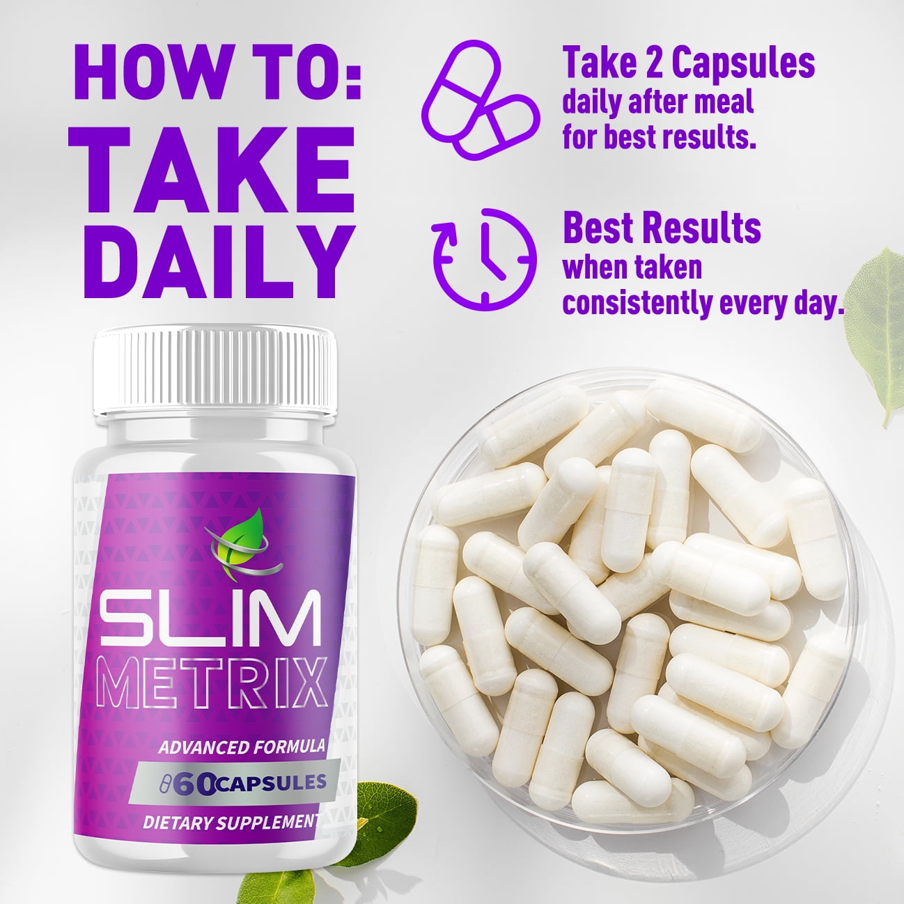 Slim Metrix Advanced Formula Pills Supporting Energy and Healthy Lifestyle SlimMetrix 300 Capsules
