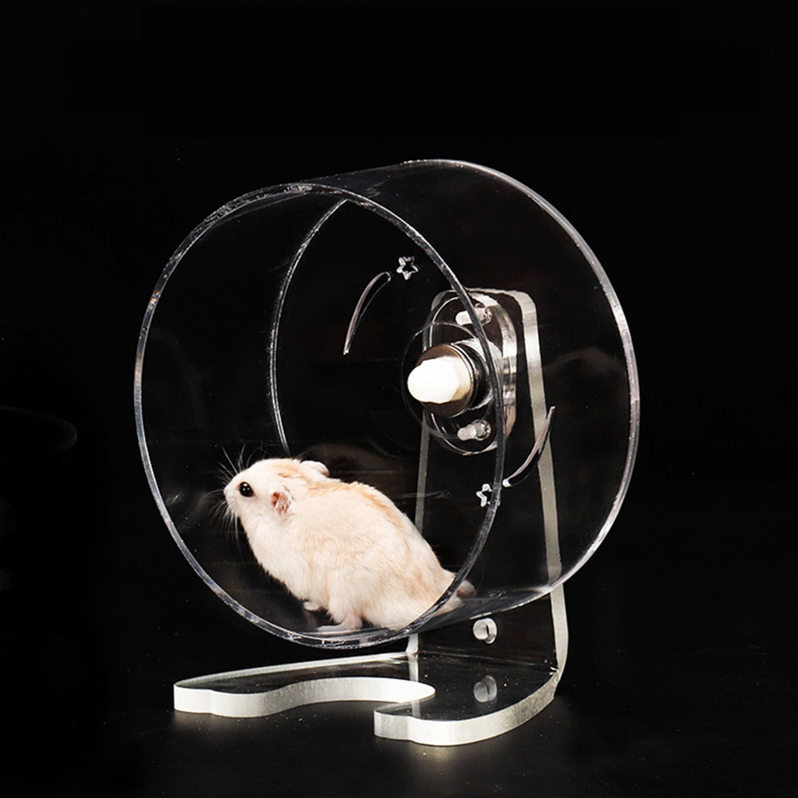 Hamster Exercise Wheel with Bracket Silent Clear Acrylic