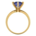 thumbnail image 4 of 2.5 ct Round Cut Simulated Tanzanite Solitaire 18K Yellow Gold Womens Engagement Ring, 4 of 5