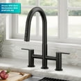 thumbnail image 3 of KRAUS Oletto Bridge Kitchen Faucet with Pull-Down Sprayhead in Matte Black, 3 of 15