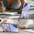 thumbnail image 4 of Designed for Samsung Galaxy Z Flip 7 Magnetic Hard Case, Compatible with Magsafe, Rugged 360 Rotating Ring Kickstand Heavy Duty Shockproof Protection Phone Case for Samsung Galaxy Z Flip 7, Purple, 4 of 8