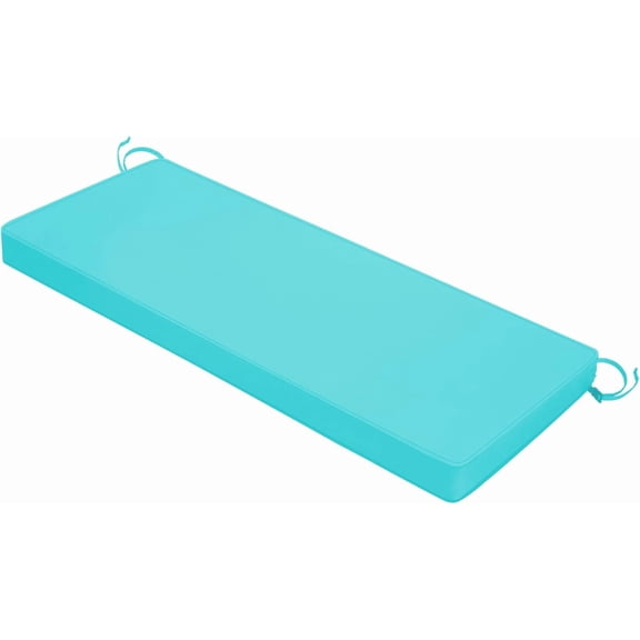 Outdoor Bench Cushions 48 x 16 x 3 Inch with Ties, Thick Waterproof Porch Swing Cushions for Patio Furniture Chair Pad, Seat Sofa Garden Replacement Cushion Sponge Filling