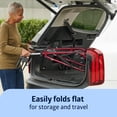 thumbnail image 4 of Andador de acero Medline con asiento, rojo, capacidad de peso de 136 kg, ruedas de 20 cm, plegable, asas ajustables, para personas mayores con movilidad reducida, 4 of 5