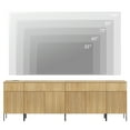 thumbnail image 3 of 94.5" Reeded Accent Cabinet Set with Charging Station, Modern Credenza Storage Cabinet with Doors and Drawers for Living Room, Kitchen, Dining Room, Hallway, 3 of 8
