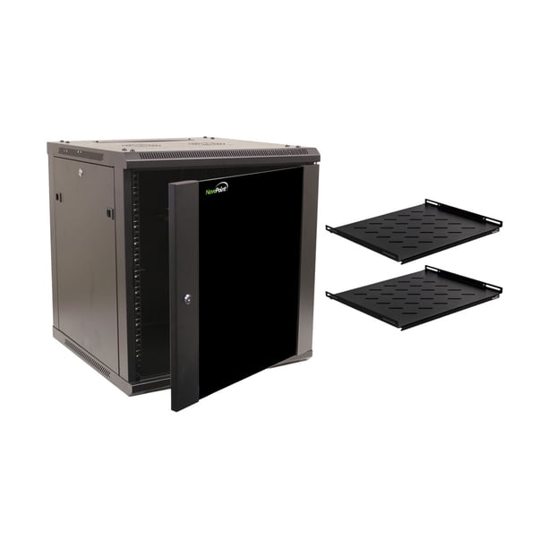NavePoint 12U Wall Mount 19 Inch Server 600mm Cabinet Rack Enclosure ...