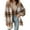 Coffee, variant on Flannel Jacket for Women Plaid Hooded Long Sleeve Button Down Shacket Jackets Fall Winter Trendy Fleece Lined Coat Blue S