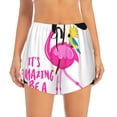 thumbnail image 4 of Lsque It'S Flamazing To Be A Pirate Printed Women's Running Shorts with Liner Pockets,Elastic Quick Dry Workout Athletic Gym Yoga Shorts,Womens High Waist Shorts-Small, 4 of 9
