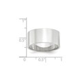 thumbnail image 2 of 14k White Gold Solid Polished Lightweight 10mm Ltw Flat Band Size 13 Ring Ring for Women and Men, 2 of 2