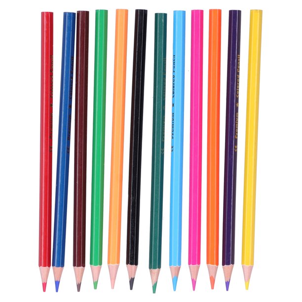 Lápiz de colores, bocetos, garabatos, manualidades, herramientas de pintura para nios, juego de lápices de 12 colores, papelería de dibujo multicolor para nios para dibujar sombras y colorear LHCER 1