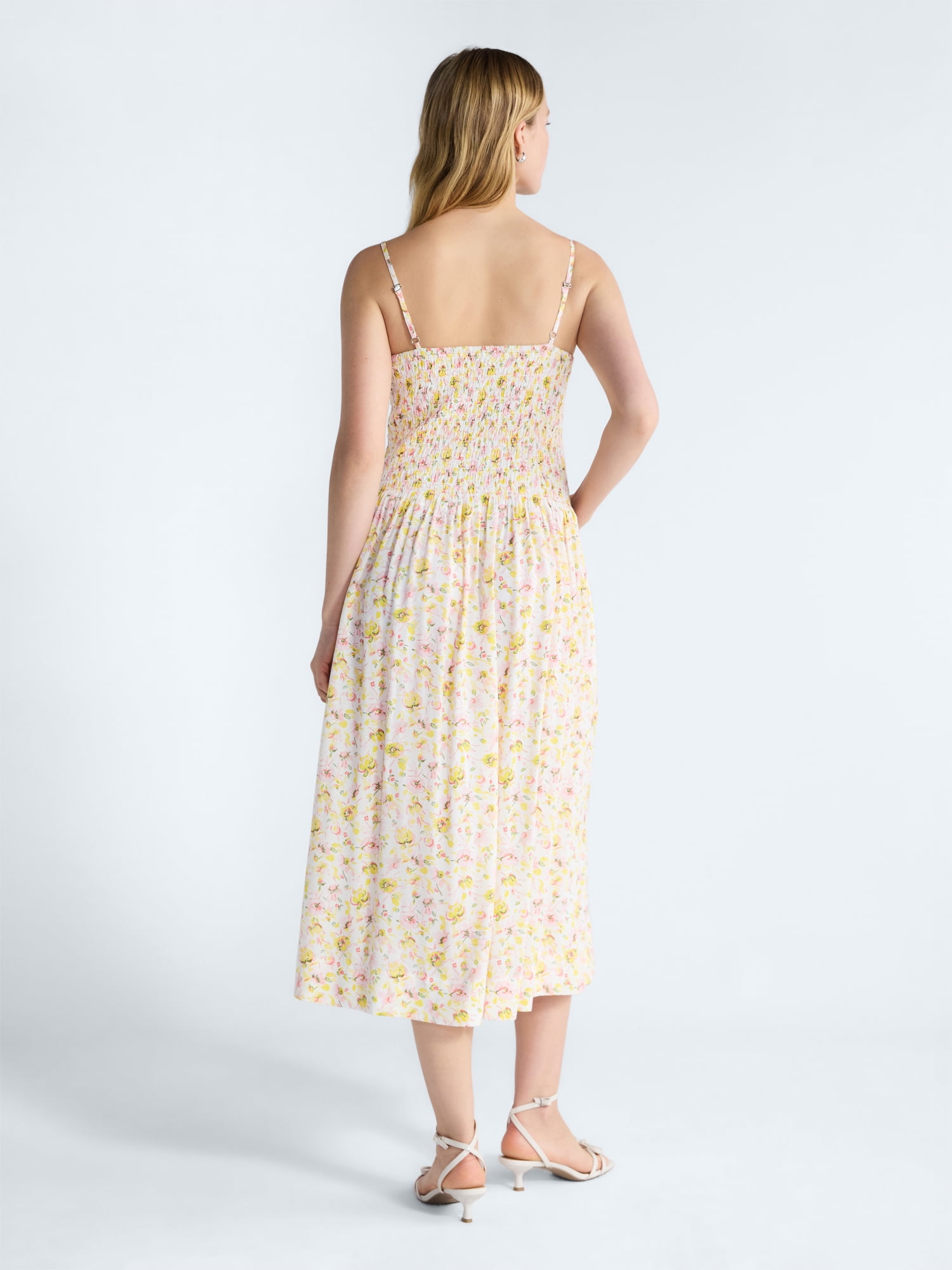 Free Assembly Women's and Women's Plus Sleeveless Smocked Maxi Dress, Sizes XS-4X