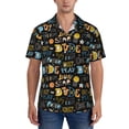 thumbnail image 5 of KLL Men's Hawaiian Shirt Short Sleeve Button Down Beach Shirts-Basketball, 5 of 6