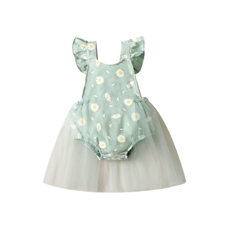 

Newborn Baby Girls Lace Romper Dress Floral Casual Jumpsuit Bodysuit Tutu Skirt