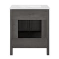 thumbnail image 6 of BridgePoint Home Daisy 30" Single Sink Bathroom Vanity in Grey with White Stone Top, 6 of 16