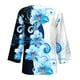 thumbnail image 5 of ICHUANYI Clearance Women's Fashion Three Quarter Sleeve Retro V-Neck Easter Printed Loose Tops Blouse(Blue, M) ICHUANYI WER2023081510386, 5 of 5