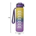 thumbnail image 2 of Toystoory Botella de agua de 1000ml con boquilla, taza de agua motivacional con marcador de tiempo y hebilla, hervidor de agua Tritan a prueba de fugas Kits de desorden para acampar No.2 Toystoory OD016993-02, 2 of 6
