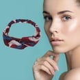 thumbnail image 3 of Unique Bargains 1 Pc Fashion Feather Pattern Cross Elastic Hairband for Women Wine Red, 3 of 6