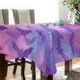 thumbnail image 3 of 54x54 Inch Tablecloth Polyester Square Tablecloth for Home Kitchen Dinner Decor Purple and Pink Bats, 3 of 9