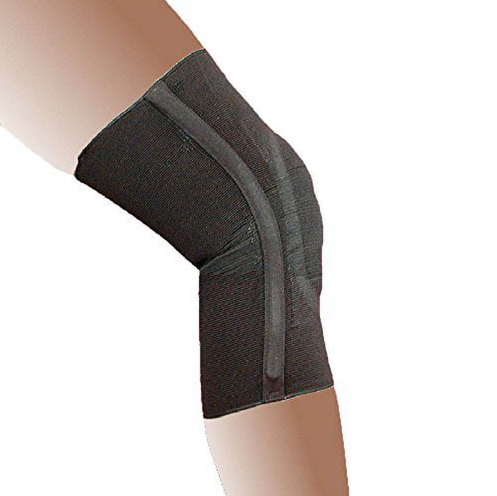 Alpha Medical Spiral Stay Knee Brace with Visco Patella Stabilizer for Enhanced Support and Comfort During Rehabilitation and Activity  (Medium White w/ Blue Trim)