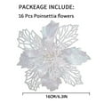 thumbnail image 7 of Jinswick 16 Pcs Glitter Poinsettia Flowers Artificial - Christmas Champagne Poinsettia Decorations Tree Flowers Ornaments for Xmas/Holiday/Seasonal/Wedding Decor, 7 of 7