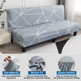 thumbnail image 2 of 2024 Stretch Futon Slipcover Armless Sofa Cover Sofa Bed Cover Furniture Protector Without Armrests Soft with Elastic Bottom, 2 of 8