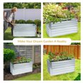 thumbnail image 4 of Sunnydaze Galvanized Rectangle Raised Garden Bed - 4' x 2' x 2' - Silver, 4 of 10