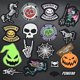 thumbnail image 2 of Parche adhesivo de Halloween para ropa, pegatinas de calabaza, fantasma, manzana, diablo, bordado, mochila, chaqueta, Horror, Punk, parches decorativos, 2 of 4