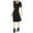 Black - deepblack, variant on maison Jules Womens Belted Fit & Flare Dress, Black, Large