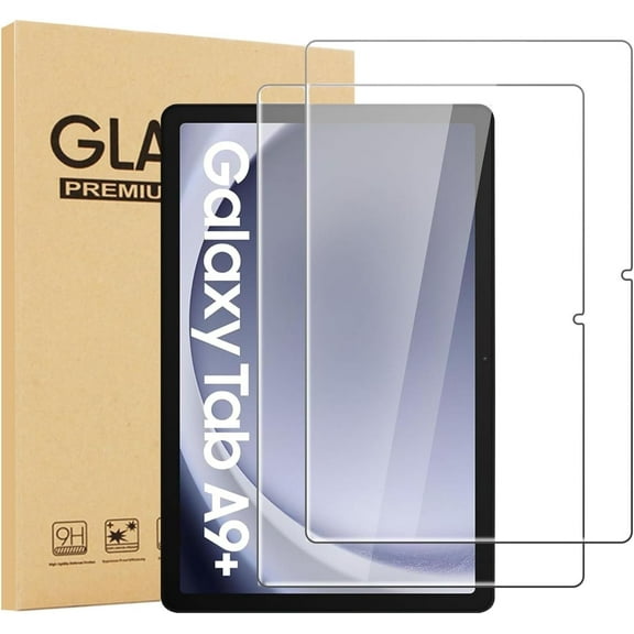 TYPPKMM 2-Pack Glass Screen Protector for Samsung Galaxy Tab A9  Plus 11" (SM-X210/X215/X216) 2023 Released - Tempered Glass Film High Definition 9H Hardness