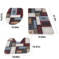 Rewenti 3PCs Bathroom Rug Set 4th of July Decor Bathroom Toilet Soft