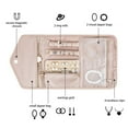 thumbnail image 6 of Travel Jewelry Organizer Roll Foldable Jewelry Case for Necklace, Earrings, Rings, Bracelet（Light Pink, Medium）, 6 of 8