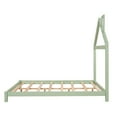 thumbnail image 6 of Hassch Full Size Wood Platform Bed with House-Shaped Headboard for Living Room, Green, 6 of 8
