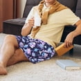 thumbnail image 5 of Sikiie Skull crystal flower Mens Pajama Shorts, Lightweight Lounge Pant with Pockets Soft Sleep Pj Shorts for MenMedium, 5 of 6