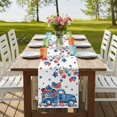 thumbnail image 4 of Table Runners 90 Inches Long Dress Scarves, Independence Day Farmhouse Coffee/Dining/Kitchen Table Runner for Living Room, Farmhouse American Flag Truck Star Love 13x90 Inch, 4 of 9