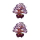 thumbnail image 3 of Wosthever Mini Crystal Money Tree Bonsai Style Purple Tree Home Office Decor Shui Feng Tipo 1 2Conjunto, 3 of 6