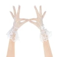thumbnail image 3 of Guantes Encaje para Novia Señora Accesorio Fiesta Noche Zulema Guantes cortos de encaje, 3 of 8