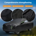 thumbnail image 6 of Koiauber Car Cover for Automobiles,All Weather Waterproof UV Protection Outdoor Full Exterior Cover,Rain Sun Snow Protector with Door Zipper,242x81x77 inch,Black, 6 of 7